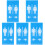 5Pcs Wall-Mounted Sky-Blue Restroom Identification Signs for Toilets 2