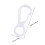 250Pcs Practical White Plastic Mask Hanging Buckles Easy Open Hooks 2