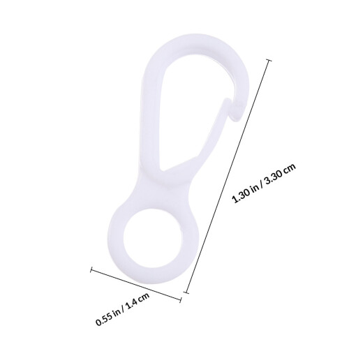250Pcs Practical White Plastic Mask Hanging Buckles Easy Open Hooks 1