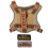 2Pcs Escape Proof Tactical Cat Harness Leash Set Adjustable Khaki Vest 2