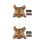 2Pcs Escape Proof Tactical Cat Harness Leash Set Adjustable Khaki Vest 7