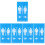 5Pcs Wall-Mounted Sky-Blue Restroom Identification Signs for Toilets 5