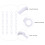 250Pcs Practical White Plastic Mask Hanging Buckles Easy Open Hooks 8