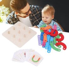 Wooden Educational Blocks for Kids with Shape Colour Sorting & Puzzle Activity