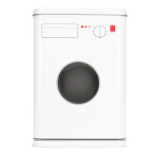 Wasserdichte und robuste Waschmittelbox im niedlichen Waschmaschinen-Design mit transparentem Sichtfenster, vielseitiger Aufbewahrungsbehälter mit