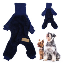 Pull en peluche pour chien, col roulé épais, taille M
