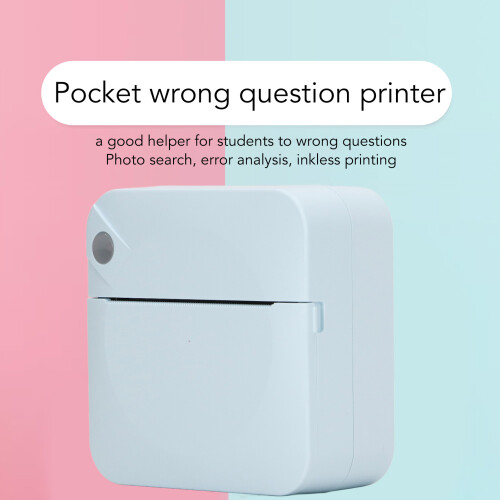 Student Blue Mini Portable Bluetooth Thermal Printer for Notes Photos and Files 2
