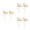 6Stk Edle Goldene Braut-Haaraccessoires Mit Perlen Und Blatt-Design 7