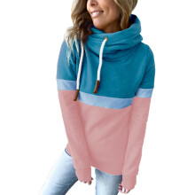Sudadera de tela de alta calidad, diseño cómodo y elegante, sudadera con capucha y cuello alto ajustables con cordón, sudadera de manga larga para