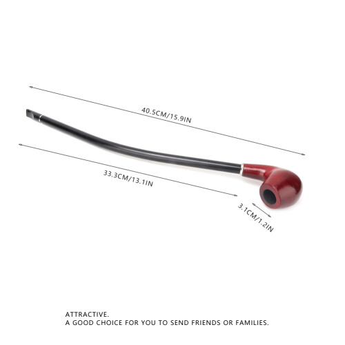 Μακριά πίπα Churchwarden, ξύλινη πίπα καπνίσματος με εξαιρετική εμφάνιση και 1