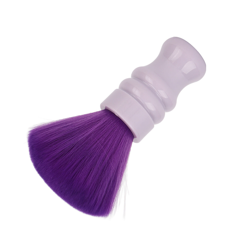 Purple Barber Neck Duster Brush - Soft Nylon Bristles & Abs Comfort Grip