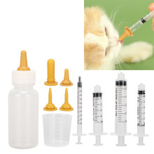 Kit per l'allattamento dei pet 150ml con tettarelle in silicone per gattini e cuccioli, giallo