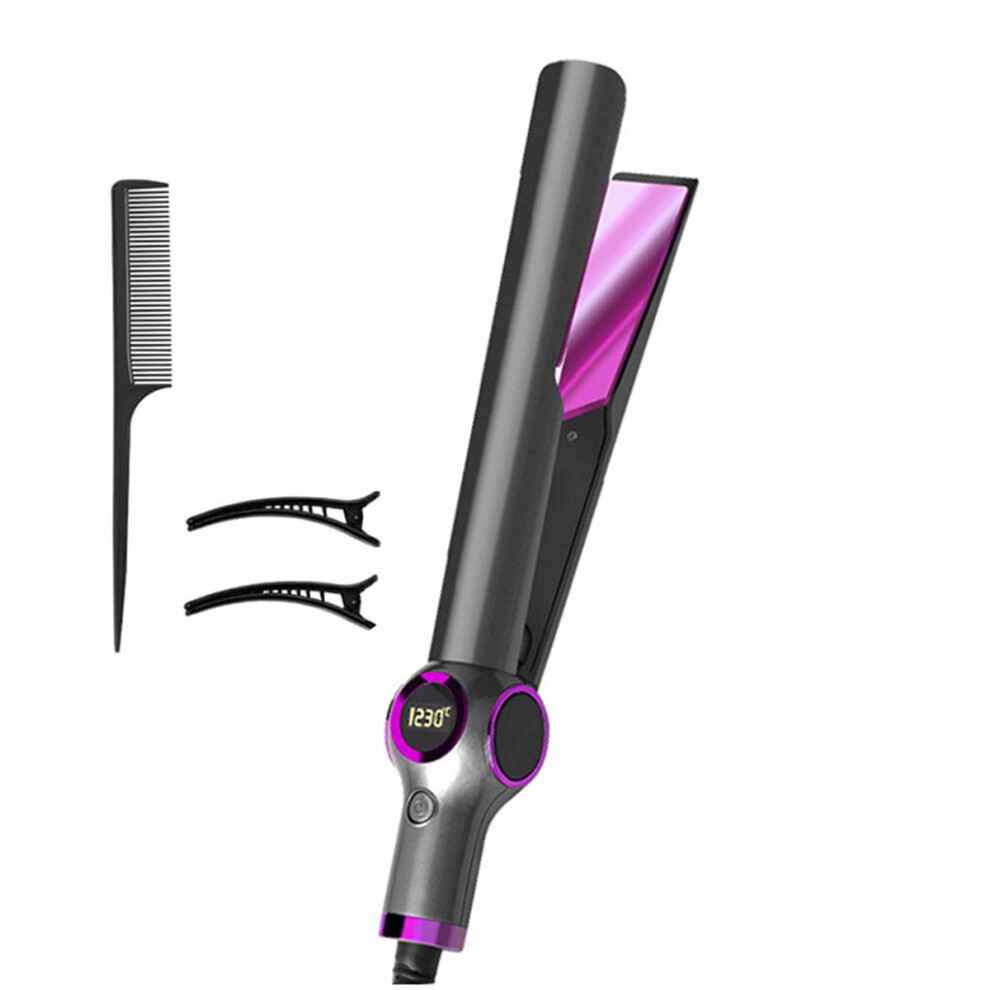 Unisex Professional Hair Styling Tool, Ionic Titanium Plate Flat Iron With Rapid Heating Technology, Negative Ions For Enhanced Shine (3D Floating Plate)