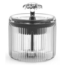 Fontæne med firedobbelt cyklussystem, vandfontæne til katte og små hunde, gennemsigtig vandfontæne til katte med smart sensorstativ (88oz/2,6L)