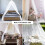 Polyester Material Two-Tone Bed Canopy, Decorative Rectangular Shape for Universal Size Beds, Easy Installation without Drilling, Breathable Mesh for 4