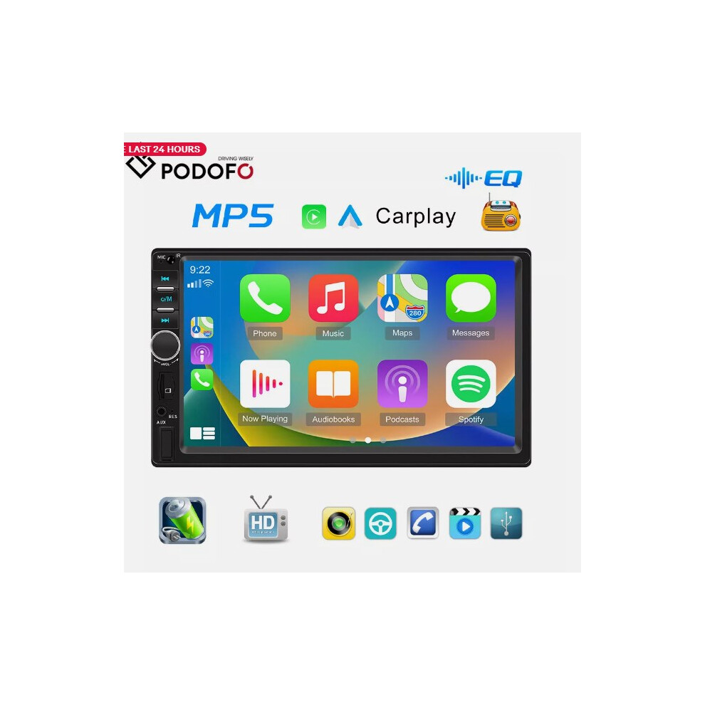 Innovative Car Entertainment Hub, 7-Inch High-Definition Touchscreen, Integrating Apple Carplay And Android Auto For Seamless Smartphone 9448196422366