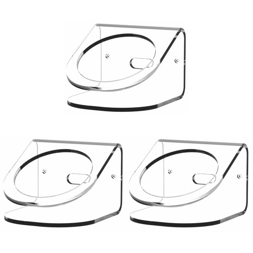 3Pièces Support Bureau Transparent Pour Enceinte Mural Et Rangement 1