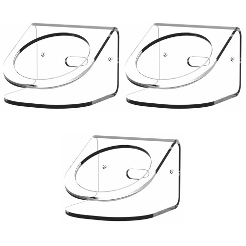 3Pièces Support Bureau Transparent Pour Enceinte Mural Et Rangement 2