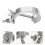 6Pièces Pinces Scène En Alliage D'aluminium Argent Durables 11