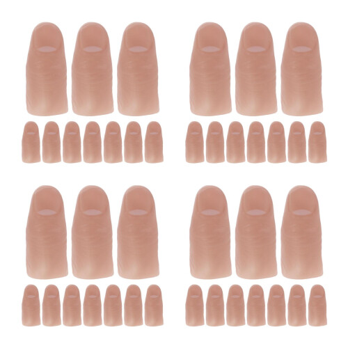 80Pièces Doigts Vinyle Clair Pour Ongles Et Cosplay 2