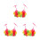 3Pièces Tenue Performance Polyester Danse Fleurs 7