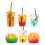 1Ensemble Décorations Auto Résine Colorée Accessoires Tableau 9