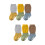 6Paires Bébé Grip Couleurs Variées Et 6