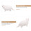 4Pièces Figurines Animaux Chat Plastique Pour Décoration 5