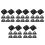 40Pièces Fixations Câble Alliage Noir Clips Adhésifs Protection 8