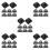 40Pièces Fixations Câble Alliage Noir Clips Adhésifs Protection 7
