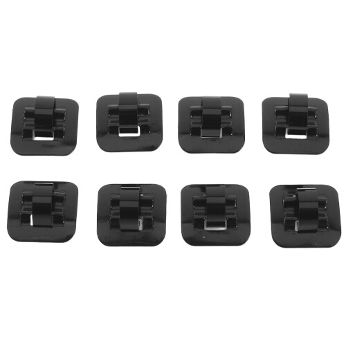 40Pièces Fixations Câble Alliage Noir Clips Adhésifs Protection 2