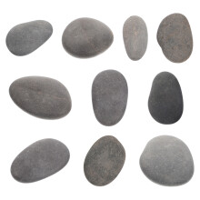 100Pièces Rochers Ronds Gris Pour Peinture Projets DIY Artistiques