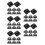 40Pièces Fixations Câble Alliage Noir Clips Adhésifs Protection 4