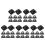 40Pièces Fixations Câble Alliage Noir Clips Adhésifs Protection 6