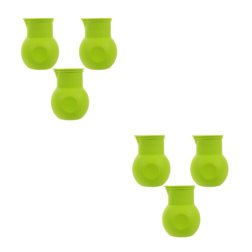 6Pièces Pots Silicone Vert Fondant Outils DIY 2