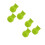 6Pièces Pots Silicone Vert Fondant Outils DIY 5