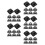 40Pièces Fixations Câble Alliage Noir Clips Adhésifs Protection 5