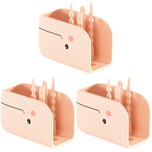 3Pièces Cache Robinet Silicone Beige Bébé Cartoon 2