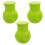 6Pièces Pots Silicone Vert Fondant Outils DIY 2