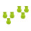 6Pièces Pots Silicone Vert Fondant Outils DIY 6