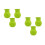 6Pièces Pots Silicone Vert Fondant Outils DIY 7