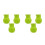 6Pièces Pots Silicone Vert Fondant Outils DIY 4