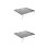 2Pièces Table Camping Collapsible Aluminium Robuste Portable Gris 4