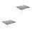 2Pièces Table Camping Collapsible Aluminium Robuste Portable Gris 5