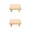 2Pièces Tabourets En Bois Khaki Solide, Facile À Déplacer 7