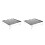2Pièces Table Camping Collapsible Aluminium Robuste Portable Gris 9