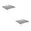 2Pièces Table Camping Collapsible Aluminium Robuste Portable Gris 3