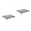 2Pièces Table Camping Collapsible Aluminium Robuste Portable Gris 7
