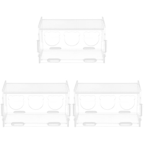 3Pièces Boîte De Transparente Pour Oiseaux Cage 1
