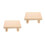 2Pièces Tabourets En Bois Khaki Solide, Facile À Déplacer 4